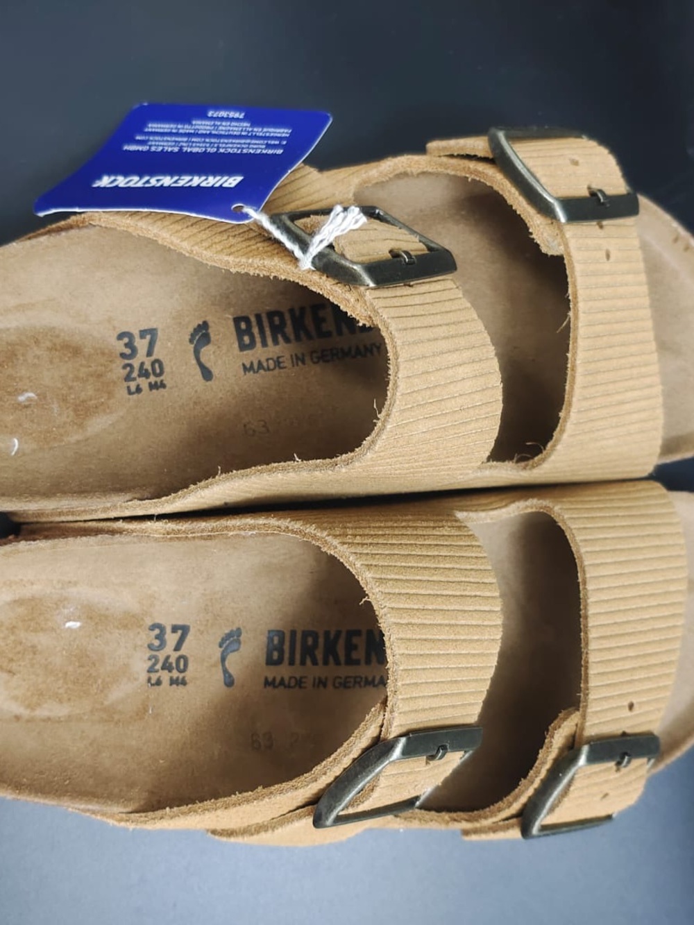 NWOB birkenstock sandals women EU 37 USA  6 Arizona Corduroy Cork Brown - Picture 4 of 6